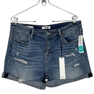 Vigoss Marley Mid Rise Double Roll Shorts, 31/12